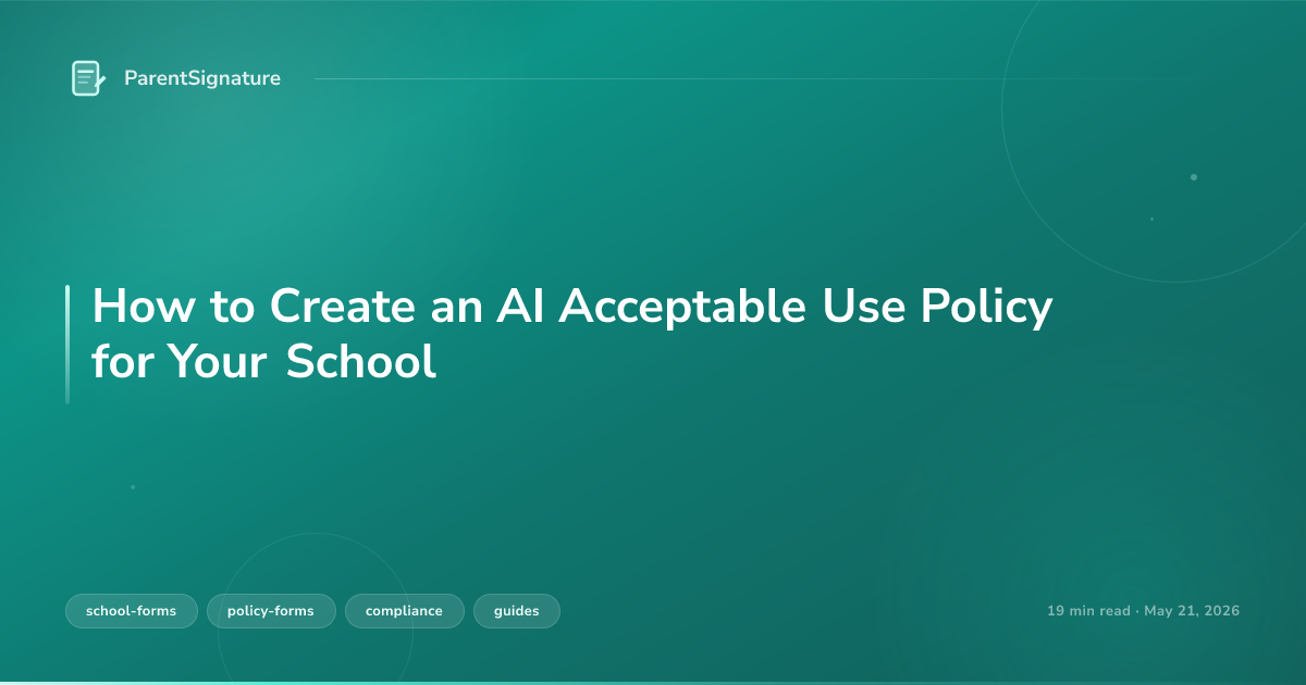 How to Create an AI Acceptable Use Policy for Your School