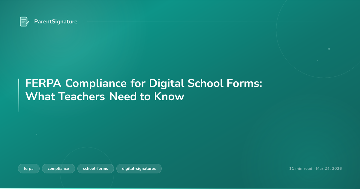 FERPA Compliance for Digital School Forms: What Teachers Need to Know