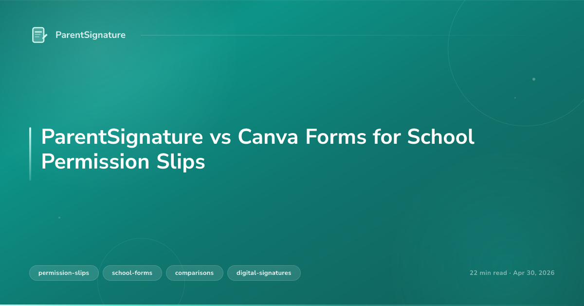 ParentSignature vs Canva Forms for School Permission Slips