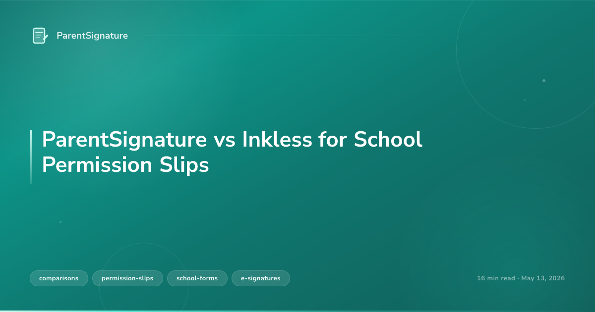 ParentSignature vs Inkless for School Permission Slips