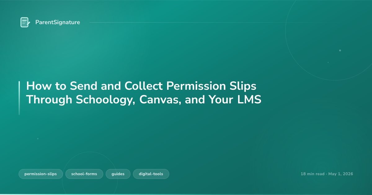 How to Send and Collect Permission Slips Through Schoology, Canvas, and Your LMS
